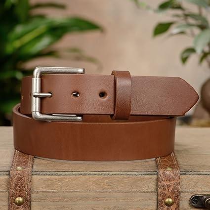 Mens Belt  Leather Belt for Work, Casual, Dress 1.50" Wide